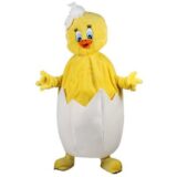 Complete kuiken mascotte met ei