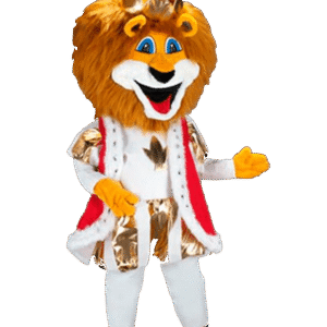 leeuwenpak leeuw mascotte.