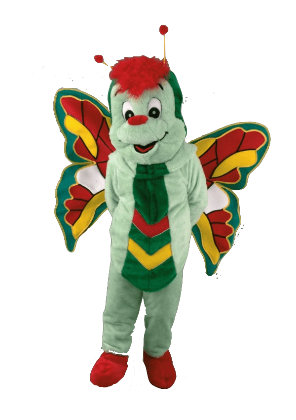 groene vlinder mascotte
